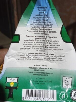Pineapple Flavored Drink